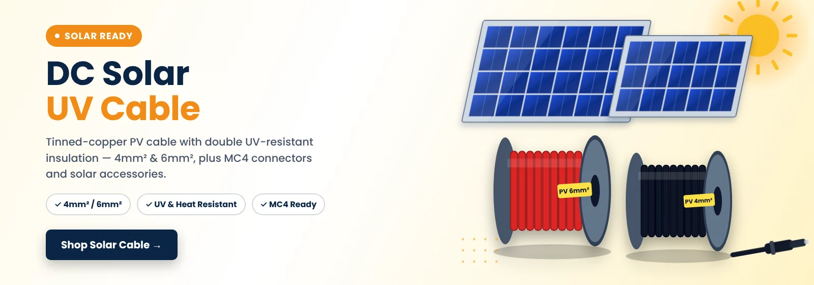 DC Solar UV Cable