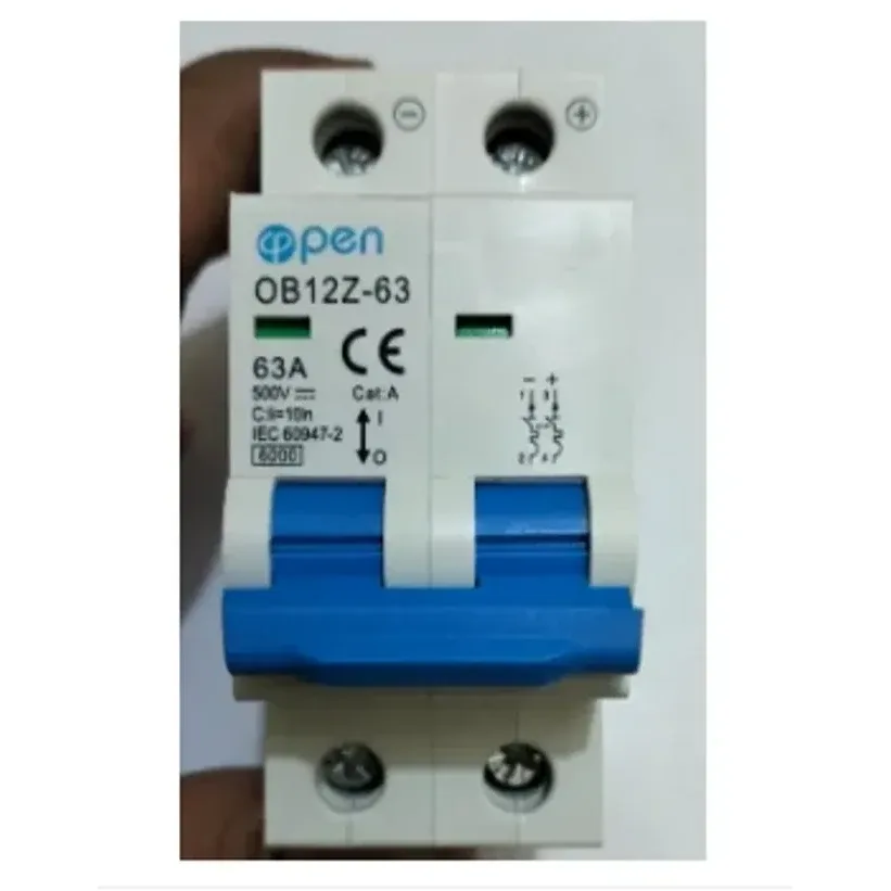 @PEN OB12Z-63 DC MCB 2P 63A 500V DC – Double Pole Solar & Battery Circuit Breaker