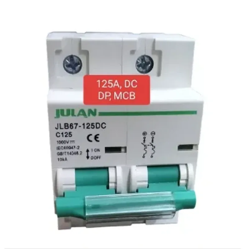 JULAN JLB67-125DC DC MCB 2P 125A 1000V – High Breaking Solar & Battery Circuit Breaker
