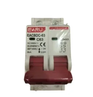EARU DC Circuit Breaker 2P EACBDC-63, 20A / 40A / 63A, 1000V DC for Solar & Battery