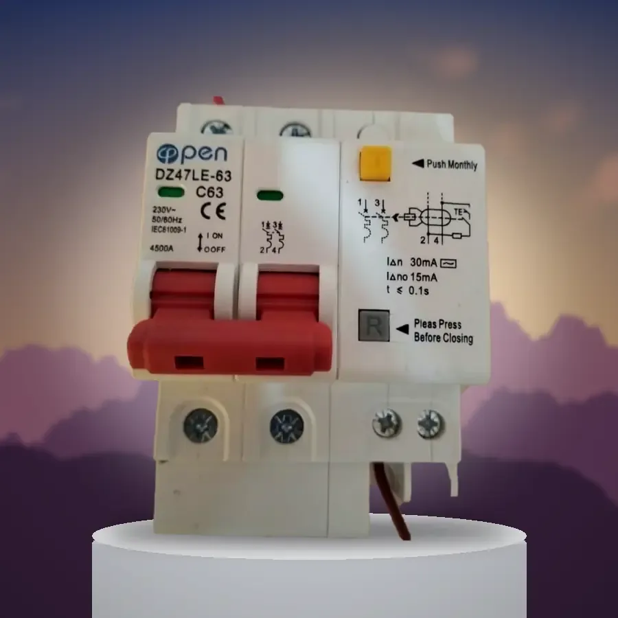 @PEN DZ47LE-63 RCBO 2P 32A / 63A 30mA – Residual Current Circuit Breaker with Overload Protection image 2
