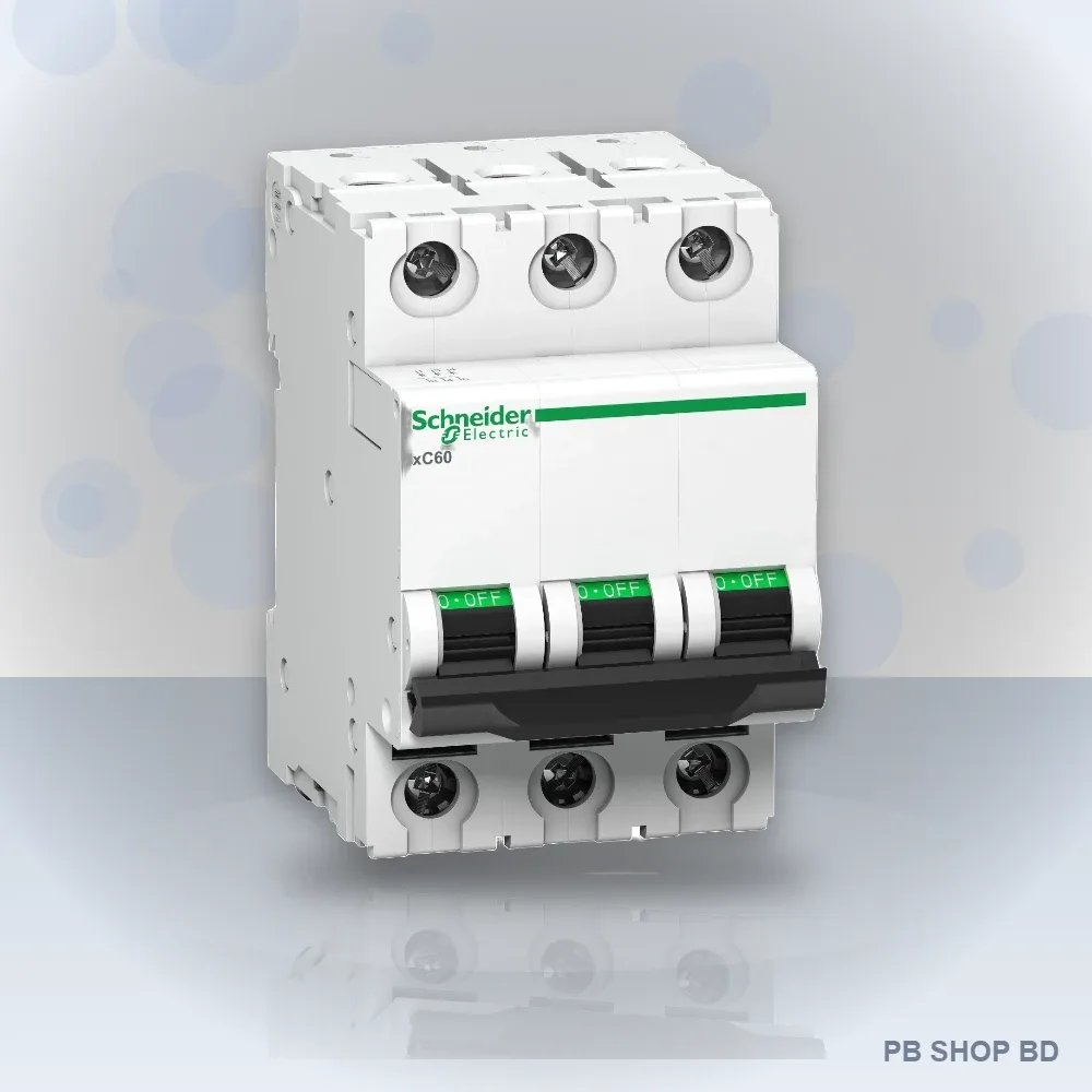 Schneider Acti9 xC60 MCB 3 Pole 10kA (2A–63A) – Three Phase Miniature Circuit Breaker image 2