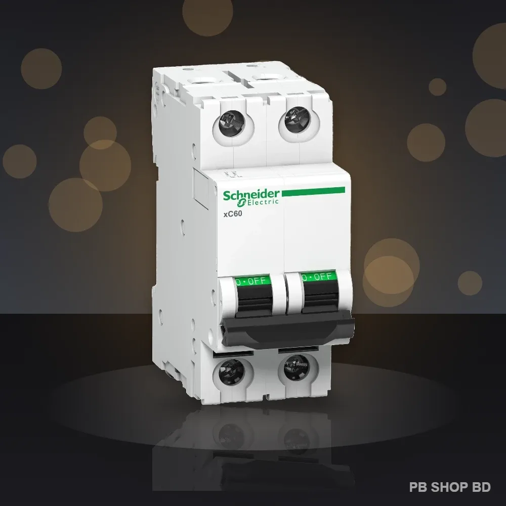 Schneider Acti9 xC60 MCB 2 Pole 10kA (2A–63A) – Double Pole Miniature Circuit Breaker image 3