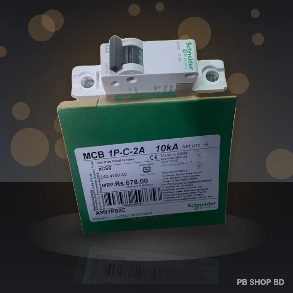 Schneider Acti9 xC60 MCB Single Pole 10kA (2A–63A) – 1P Miniature Circuit Breaker image 3