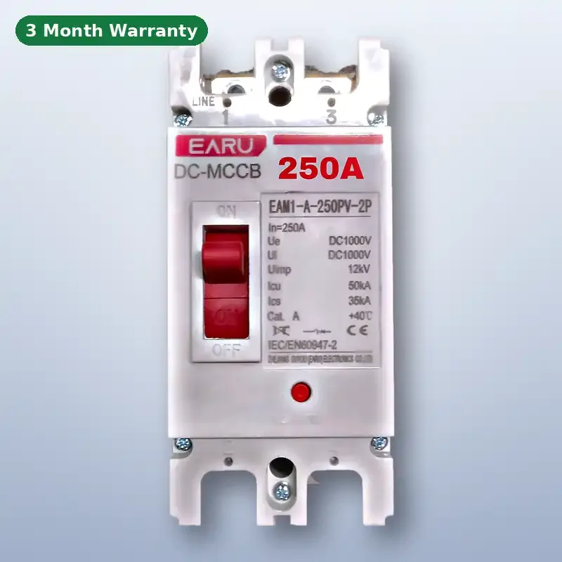 EARU DC MCCB 250A 2P 1000V – EAM1-A-250PV Solar DC Circuit Breaker image 2