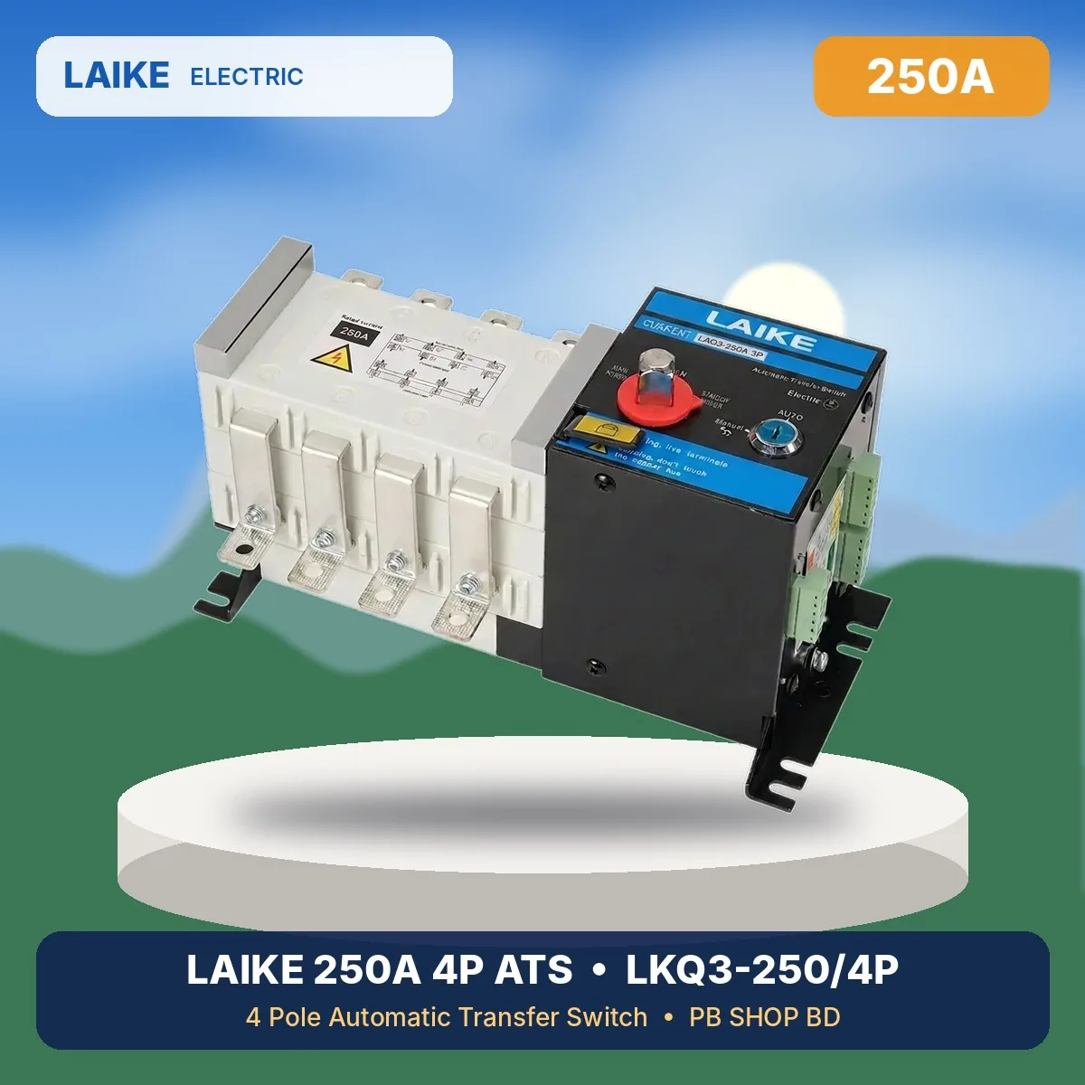 LAIKE 250A 4P ATS LKQ3-250/4P automatic transfer switch