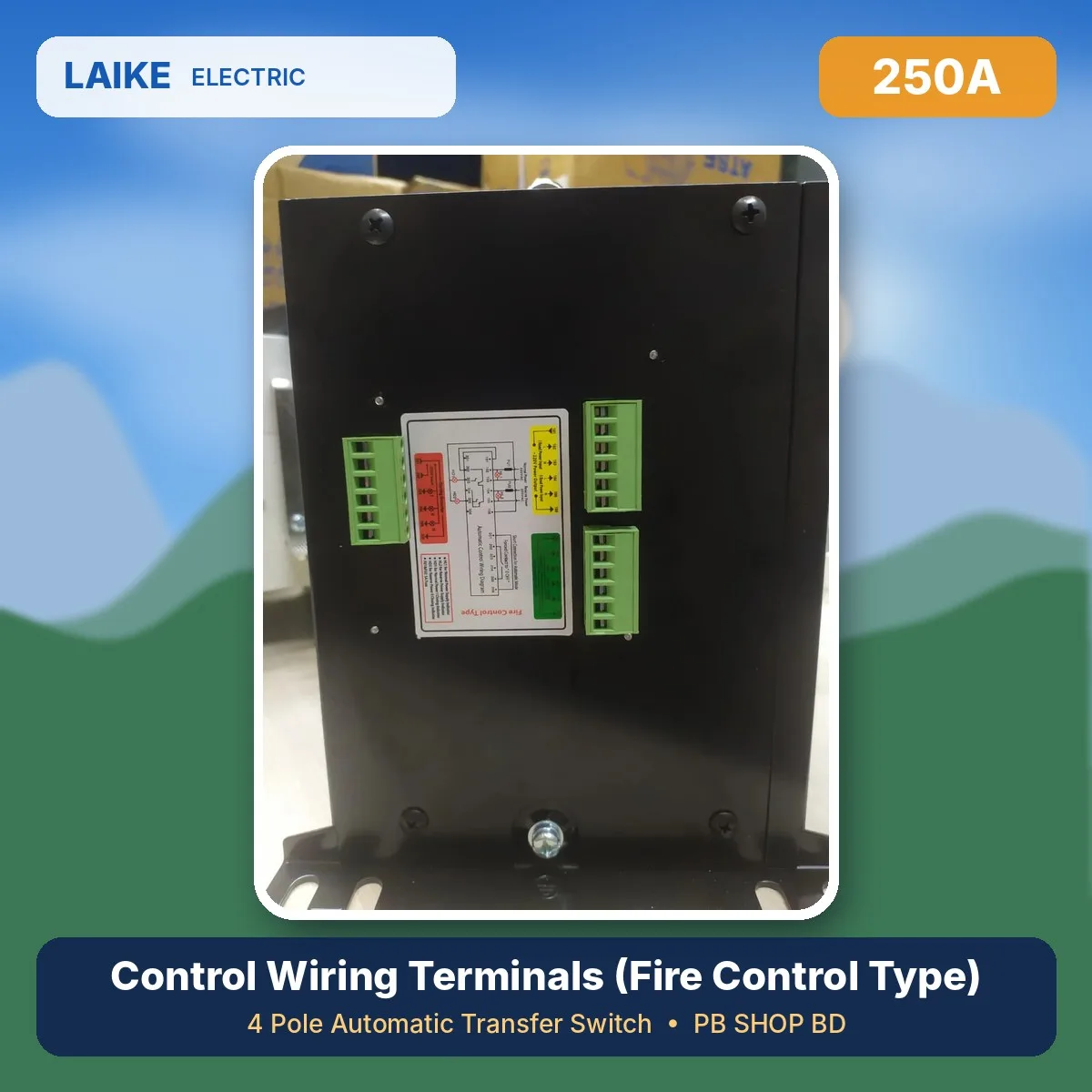 LAIKE 250A 4P ATS LKQ3-250/4P rated current label