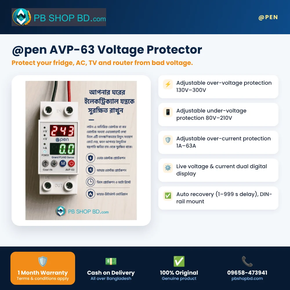 @pen AVP-63 Voltage Protector – key features and 1 month warranty