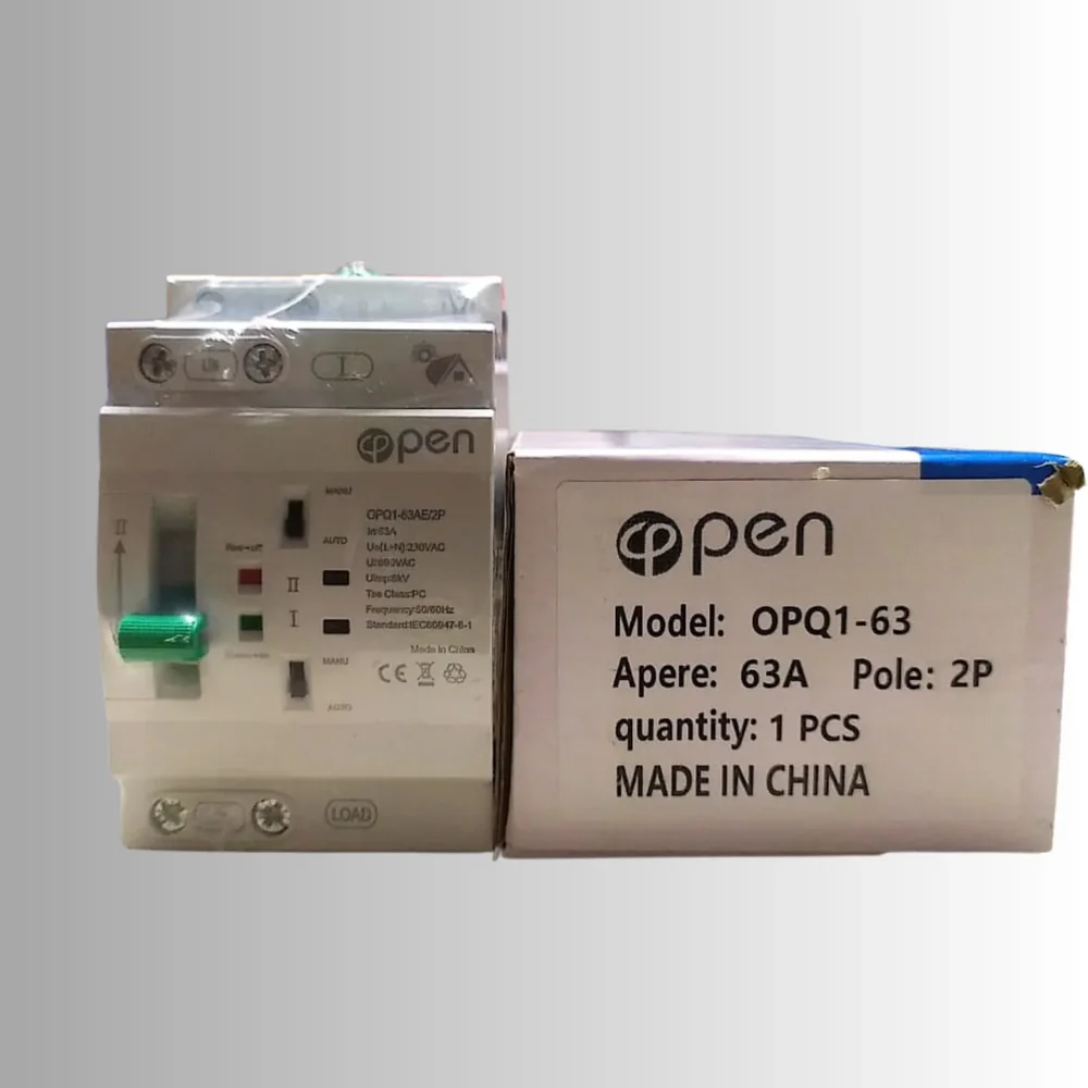 @pen OPQ1-63AE Mini 2P 63A Automatic Transfer Switch (ATS) – Dual Power Changeover image 5