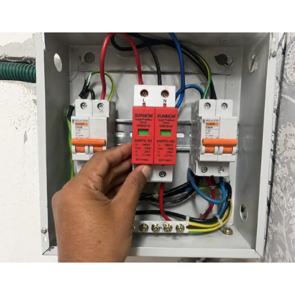 SUNNOM SNSPD-40 Surge Protection Device 40kA (2P) – Lightning Protector for Home & Office image 4