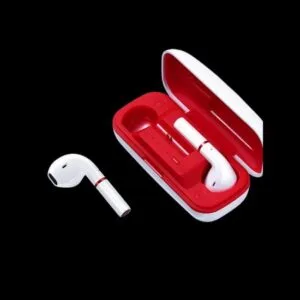 Joyroom JR-T06 mini TWS- White Color Joyroom JR-T06 Mini TWS Earbuds in White Color, featuring a sleek and compact design with ergonomic in-ear tips and a portable charging case.