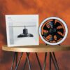 JISULIFE FA17 Rechargeable Fan with LED Ceiling Fan with Long Tripod Stand- Black Color