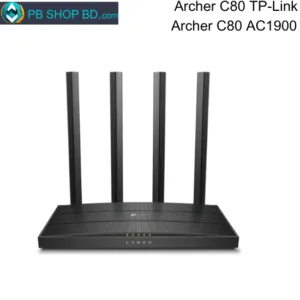 TP-Link Archer C80 AC1900 Wireless Gigabit Dual-Band MU-MIMO Router TP-Link Archer C80 AC1900 Wireless Gigabit Dual-Band MU-MIMO Wi-Fi Router with 4 fixed high-performance antennas and 1900Mbps speeds.