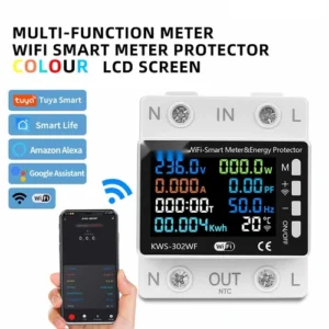 KWS-302WF_no_brand_500x500 WiFi 8-in-1 Energy Meter KWS-302WF, 63A Smart Energy Meter with Over- and Under-Voltage Protection